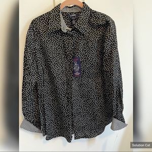 Chaps No Iron Fitted Shirt slimming Fit L